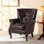 Fauteuil à oreilles en simili cuir Diavion