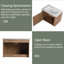 Meuble-lavabo mural 36/40 po avec lavabo en céramique et tablettes de rangement et 1 porte à fermeture en douceur-740586775