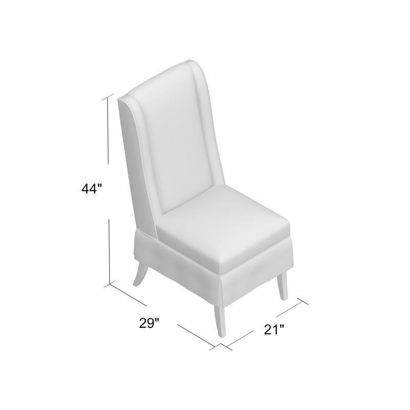 Reed Upholstered Dining Chair, Charcoal, 3127 Mist