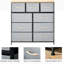 9 rangements de rangement: commode en chêne et gris pour la chambre à coucher, le couloir. Vaste espace, bacs pliables, coffre-fort et rangement à 9 tiroirs: commode de rangement. Spacieux, pliable, avec doublures de tiroir en lin