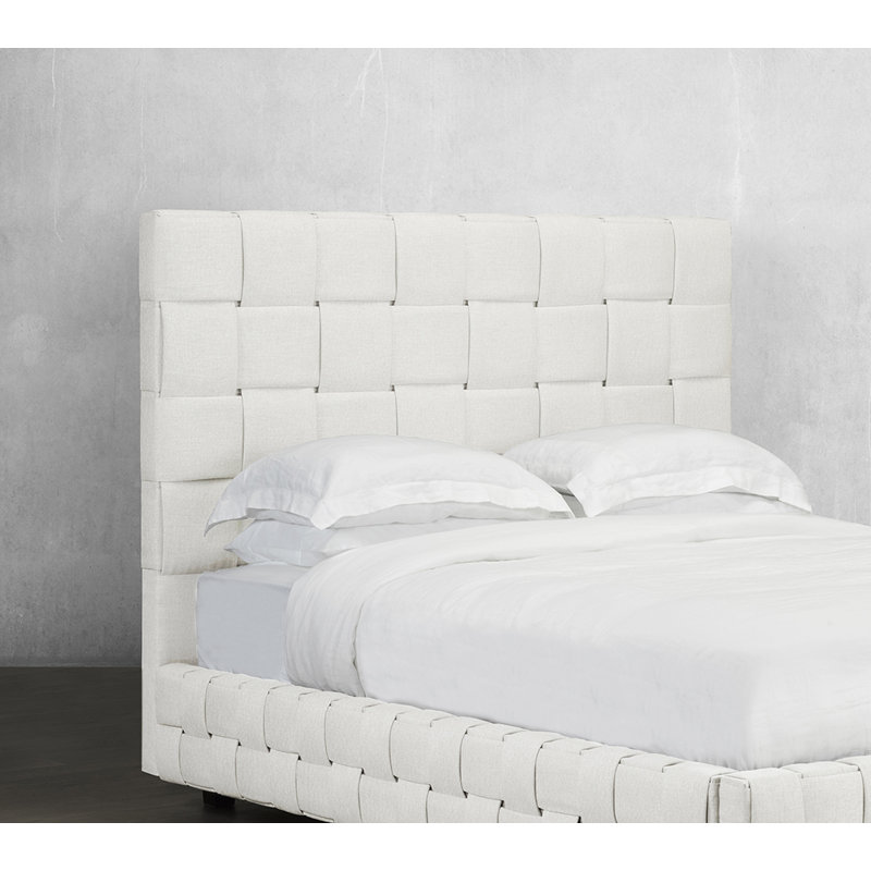 Tête de lit tapissier Vennessa, Double, Blanc