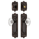 Nostalgic Warehouse Egg & Dart Entry Set with Oval Fluted Crystal