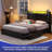 Sharella Upholstered Storage Bed With Charging Station And LED Lights-1555297248
