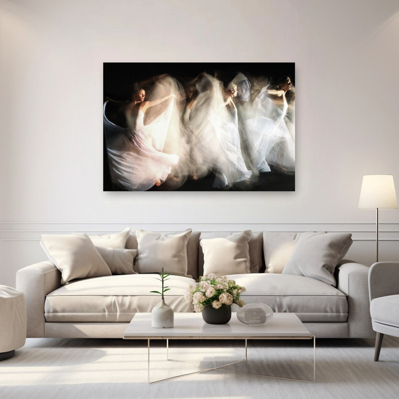«Ethereal Dance Mouvement», impression d'art dramatique abstrait, H 40 po x l 60 po