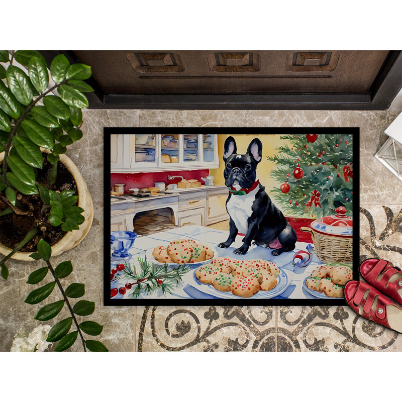 Paillasson bouledogue français DAC3791, L 24 po x L 36 po