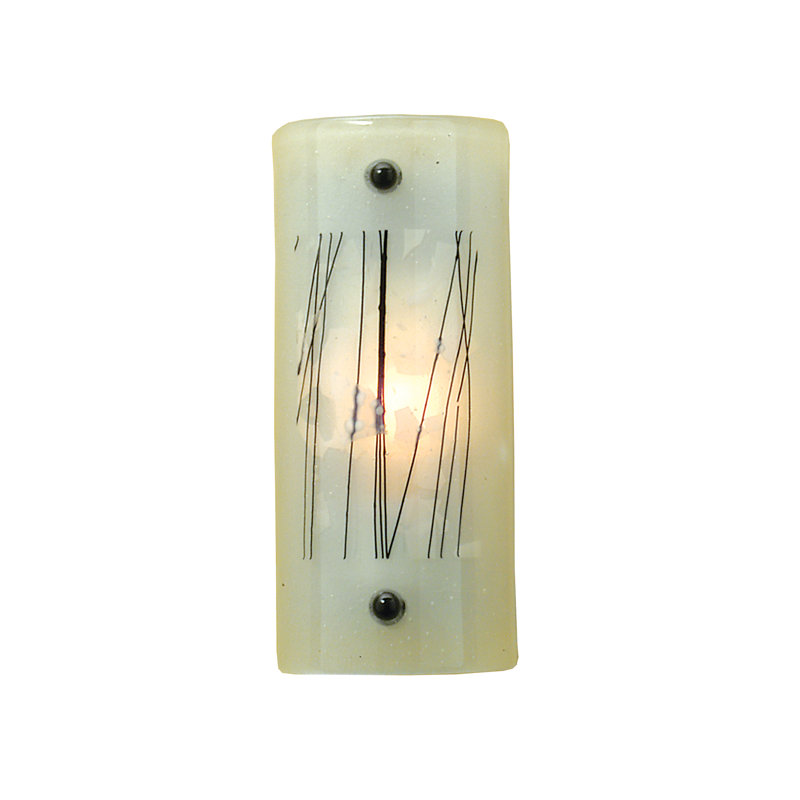 White and Black Glass Rectangle Wall Sconce