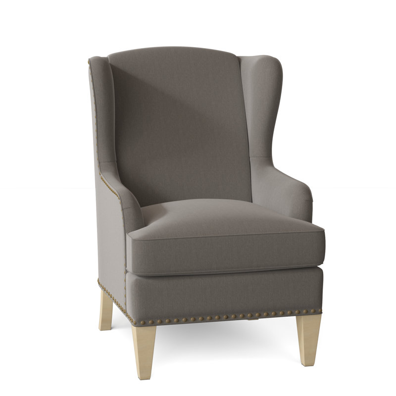 Fauteuil à oreilles Goyito, Peyton en sergé performance gris, Oui, Pécan