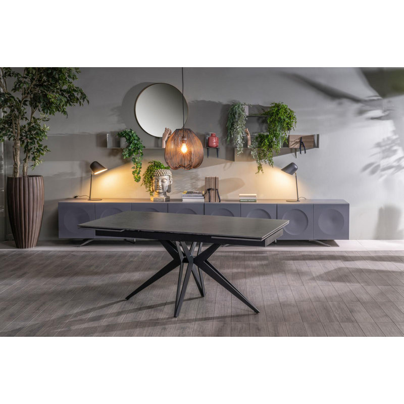 Danayara Extendable Metal Base Dining Table