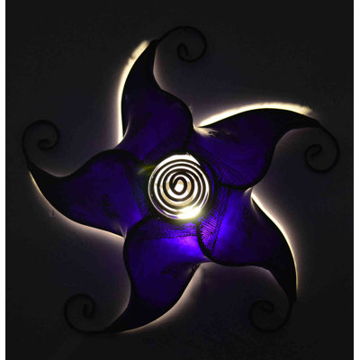 Lustre géométrique unique à 1 lumière avec accents en fer forgé Babb