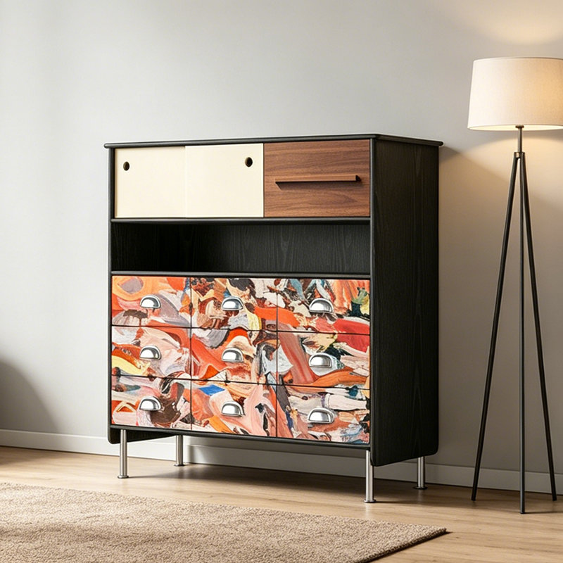French Minimalist Style Accent Cabinet