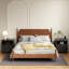  2 Drawers Solid Wood Construction Nightstand With Storage and Open Shelf, Built-In 2 Power Outlets, 1 USB Port, And 1 Type C Port-1282547217