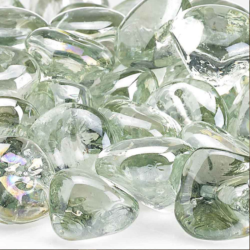 Rain Drop Luster Clear Glass Fire Pit Filler, 10 lbs