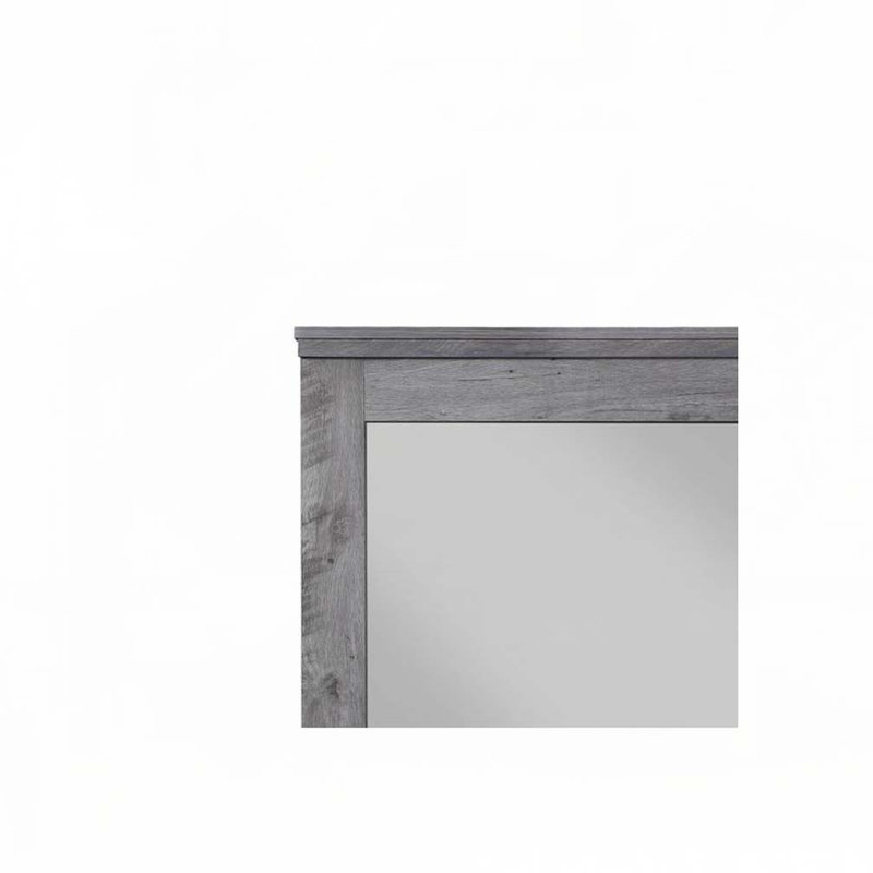 Rustic Gray Oak Finish Mirror