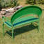 Banc de jardin en fer Charleston 1940 avec détails floraux-1962794946