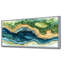 Abstrait parcours de golf «Horizon II», art mural encadré-1238702067-1238702074-1238702076