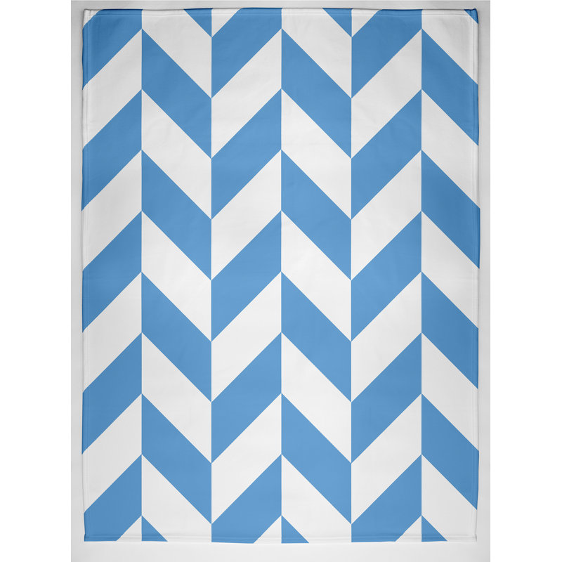 Solange Plain Weave / Muslin Throw Blanket, Blue