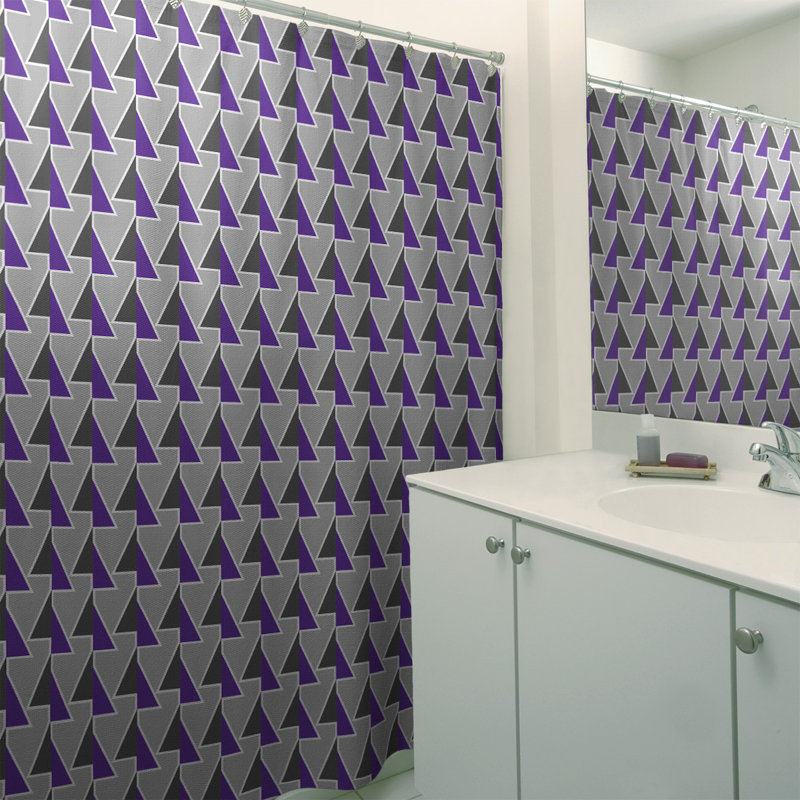 Rideau de douche à flèches décalées, Mauve