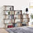 Modern 5-Tier Freestanding Wooden Bookshelf, Geometric Open Shelf Bookcase for Living Room, Bedroom or Home Office, Oak/Black-989296308
