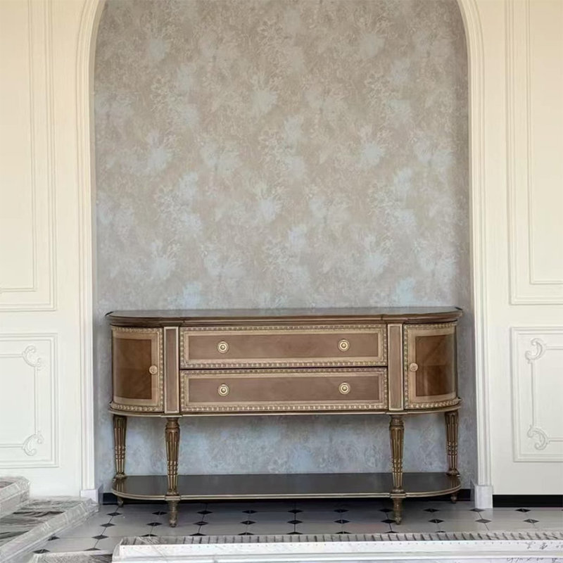 Armoire d'entrée française sculptée, Brun
