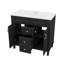 Meuble-lavabo autoportant de 36 po avec lavabo 36 po avec 2 portes et tiroirs à fermeture en douceur-108725367