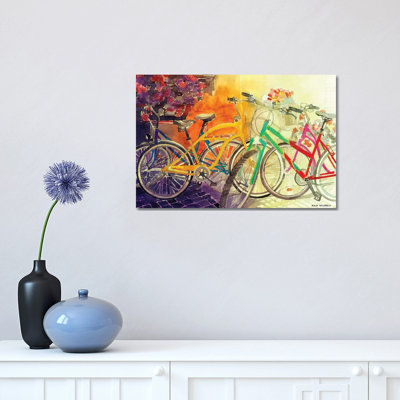 Bikes I 1 Piece Wrapped Canvas Painting