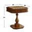 Table de jeu carrée à plateau piédestal en bois-119294091