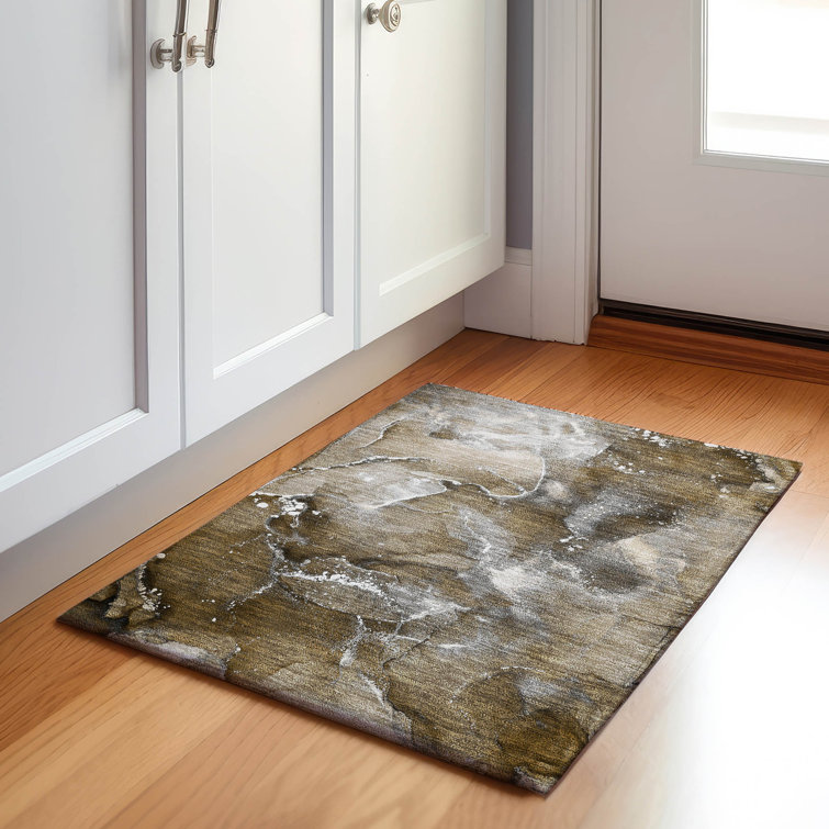Premium Machine Washable Cerrito AMF518 Brown Rug