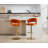 Modern Velvet Adjustable Bar Stool With 360 Degree Swivel Counter Chair-1676754492