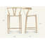 Tabouret de comptoir en frêne naturel-46191029