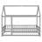 Thendara Floor Bed Frame, Wooden Platform Bed with House Roof Frame and Fence Guardrails-1204429193-1204429196
