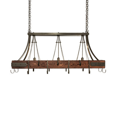 Steamboat Rectangle Chandelier Pot Rack