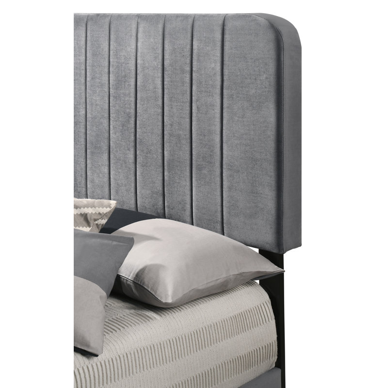 Lodi Twin Box Spring Bed, Gray, Twin, Gray