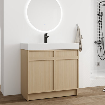 36'' Single Bathroom Vanity with Resin Top