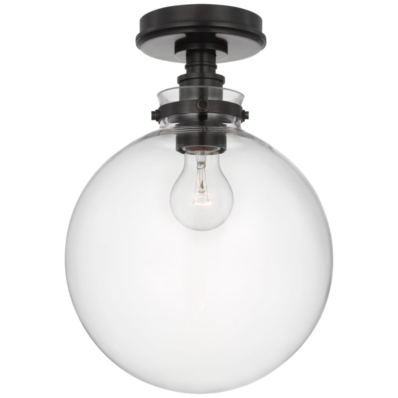 Parkington 1 - Light Flush Mount, Polished Nickel, Clear