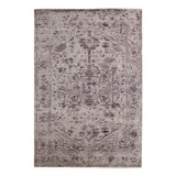 Canvello Gray Erased Modern Rug - 6' X 9'