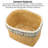 [set Of 2 Rectangular Basket Planters With Geometric Trim]l:10.5"x8.5"x8" S:7.5"x5.5"x6.5" | Cement Rustic Ethnic Decor For Indoor/outdoor