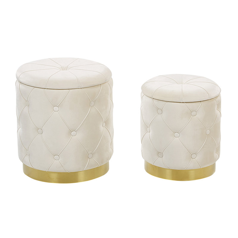Manufactured Wood Accent Stool, White