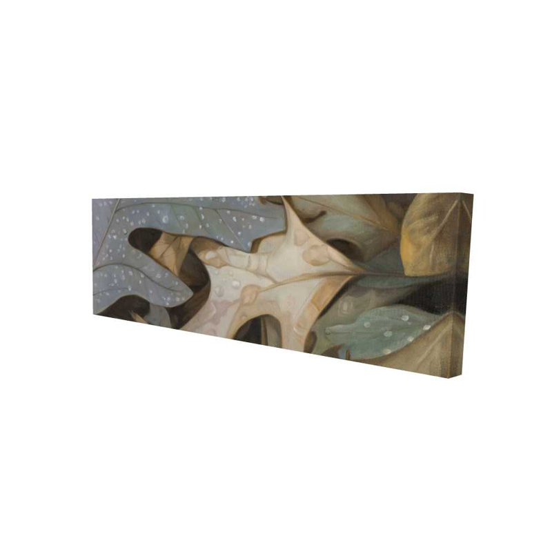 Feuilles d'automne - Décoration de chambre en toile jaune pour la maison, H 20 po x l 60 po