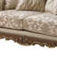 Causeuse en treillis beige et noyer