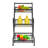 3-Tier Adjustable Metal Rolling Utility Cart with Wheels-109011560