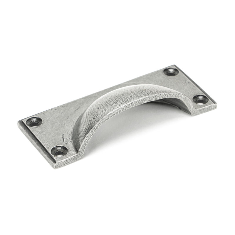 Art Deco 8.4 cm centre Cup Handle, Pewter Patina