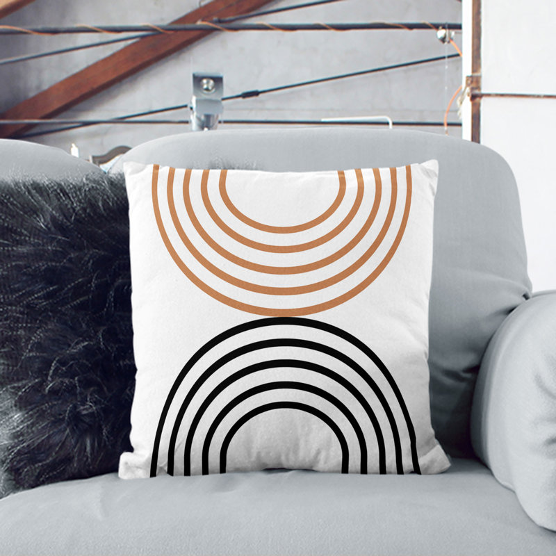 Square Cushion, 55cm H x 55cm W x 20cm D, White/Cream/Pink