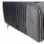 Chaise rembourrée en velours gris 32 po