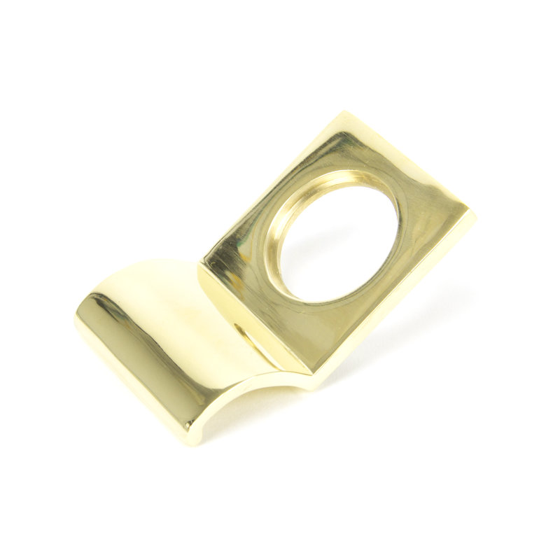 Rim Cylinder Pull Rosette, Polished Brass