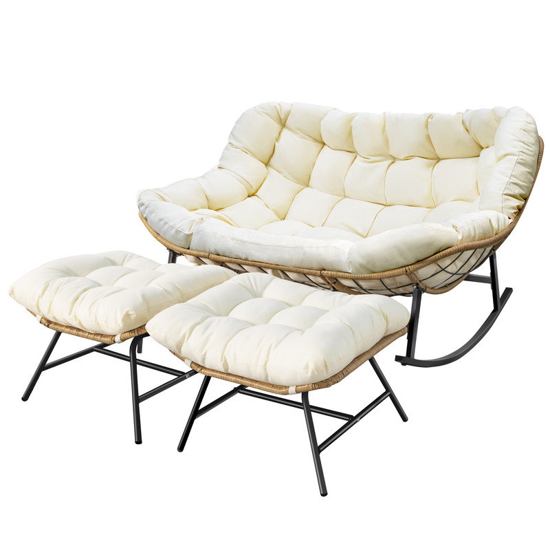 Papasan Chair With Ottoman
