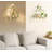 Artificial Ivy Macrame Hanging Shelves With Lights Set Of 2 Boho Wall Decor Display Plants Photos Wood Floating Storage Shelf, Ivory