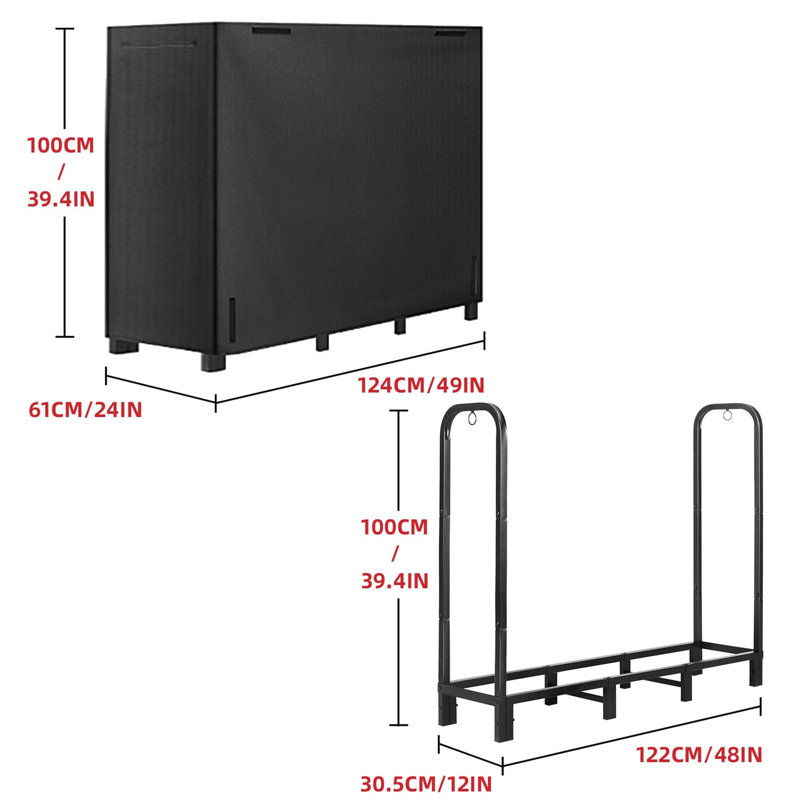 124cm W Metal Log Rack