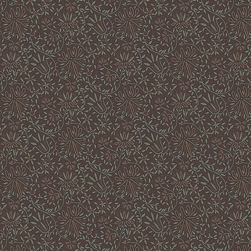 Rouleau de fleurs de vigne française, Brun et bleu