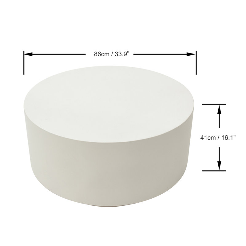 Rome GRC Coffee Table, Cream White