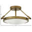 Collier Semi-Flush Mount Ceiling Light - Heritage Brass-122266309-24611118-24611120